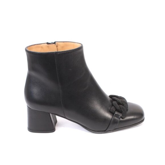 Luca Grossi 896 Black Leather Ankle Heel Boots - Picture 3 of 8